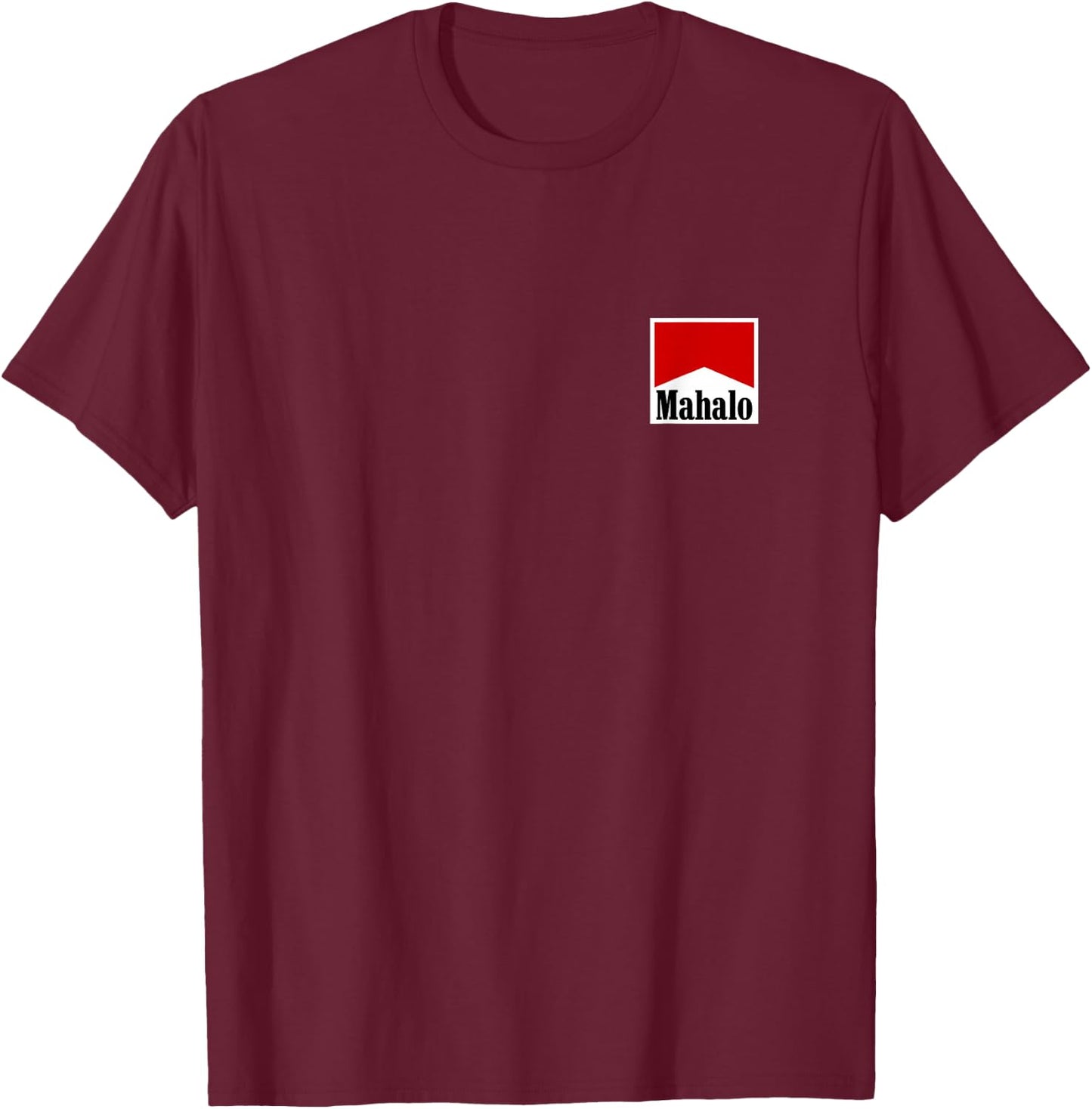 Mahalo box logo T-Shirt - T-Shirt | Maroon