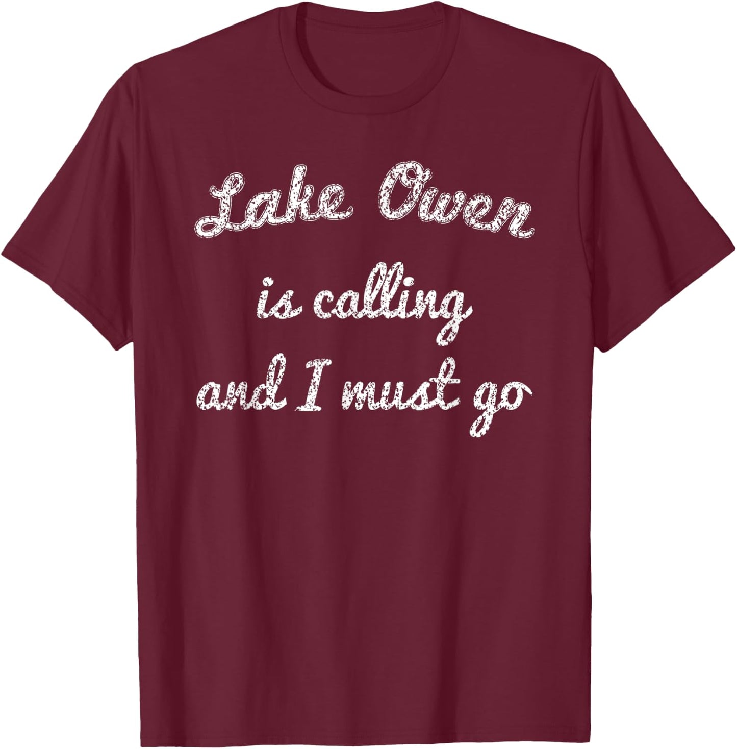LAKE OWEN WISCONSIN Funny Fishing Camping Summer Gift Women Kids T-Shirt - T-Shirt | Maroon