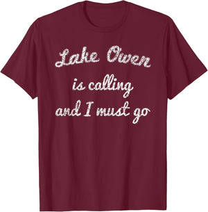 LAKE OWEN WISCONSIN Funny Fishing Camping Summer Gift Women Kids T-Shirt - T-Shirt | Maroon