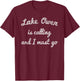 LAKE OWEN WISCONSIN Funny Fishing Camping Summer Gift Women Kids T-Shirt - T-Shirt | Maroon