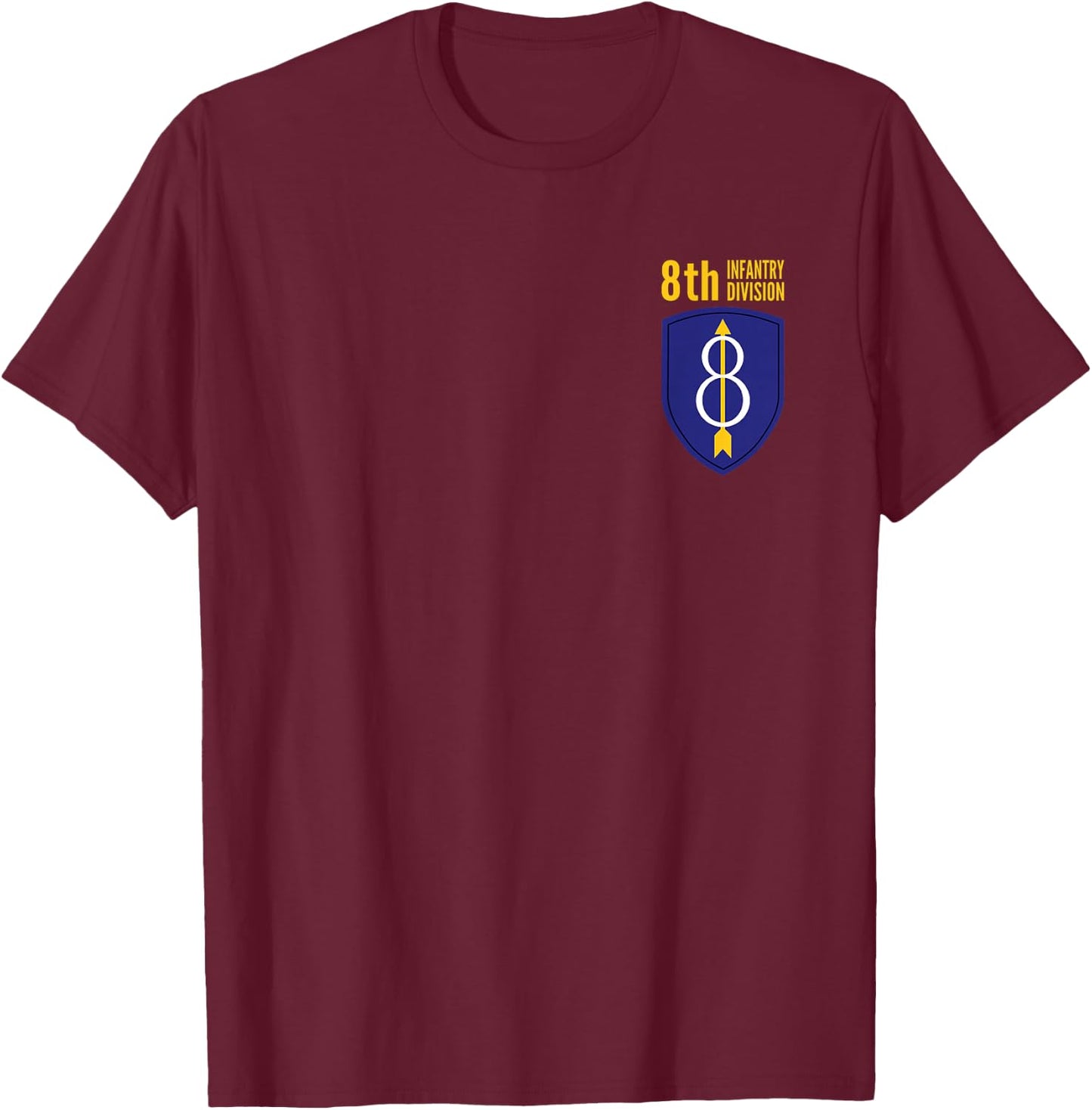 8th Infantry Division United State Army T-Shirt - T-Shirt | Maroon