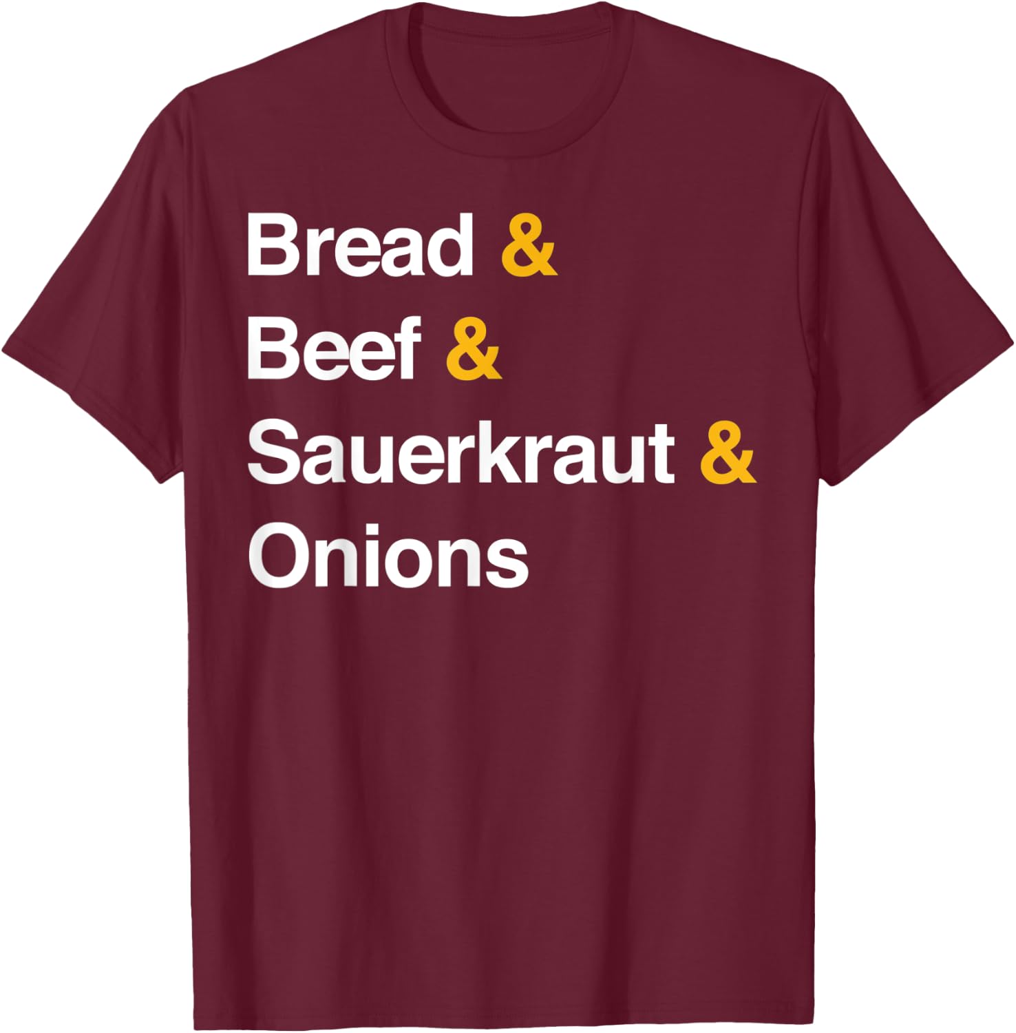 Ingredient List Nebraska Sandwich Runza T-Shirt - T-Shirt | Maroon