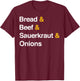 Ingredient List Nebraska Sandwich Runza T-Shirt - T-Shirt | Maroon