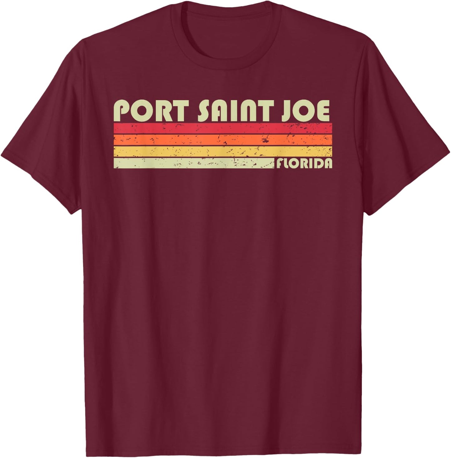 PORT SAINT JOE FL FLORIDA Funny City Home Roots Gift Retro T-Shirt - T-Shirt | Maroon