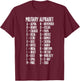Military Alphabet Term List Armed Forces Pilot Gift T-Shirt - T-Shirt | Maroon