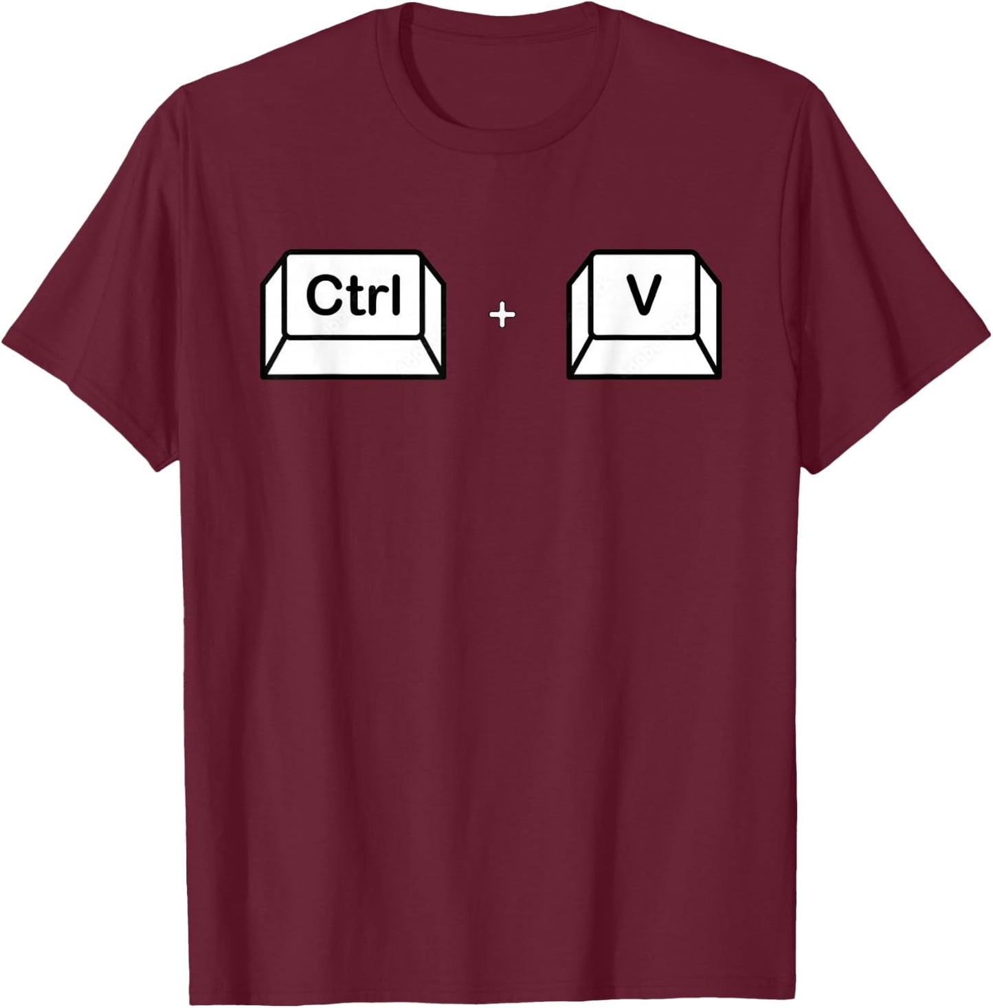 Ctrl V Family Matching Copy Paste dad son daughter T-Shirt - T-Shirt | Maroon