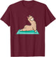 Cute Yoga Llama Alpaca Meditation Costume Sport T-Shirt - T-Shirt | Maroon