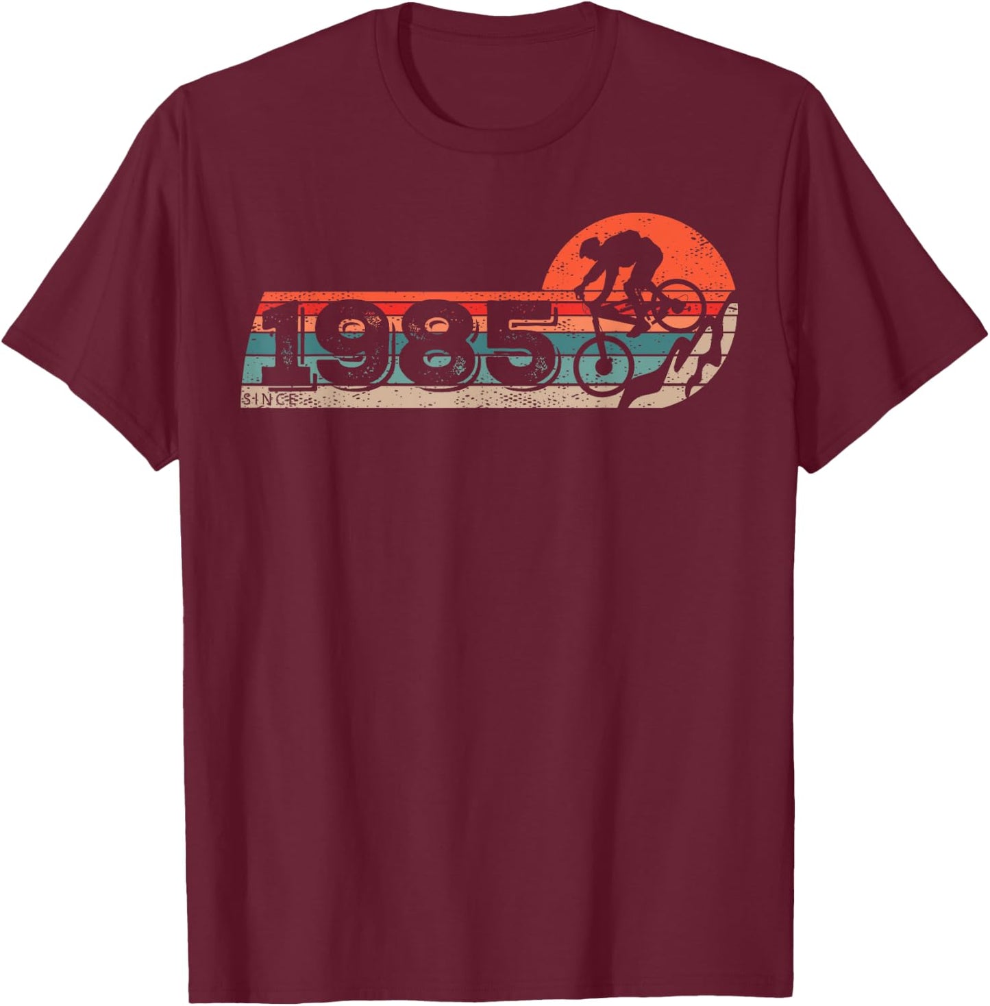 MTB Bike Mountain Bike Bicycle Vintage cycling MTB 1985 T-Shirt - T-Shirt | Maroon