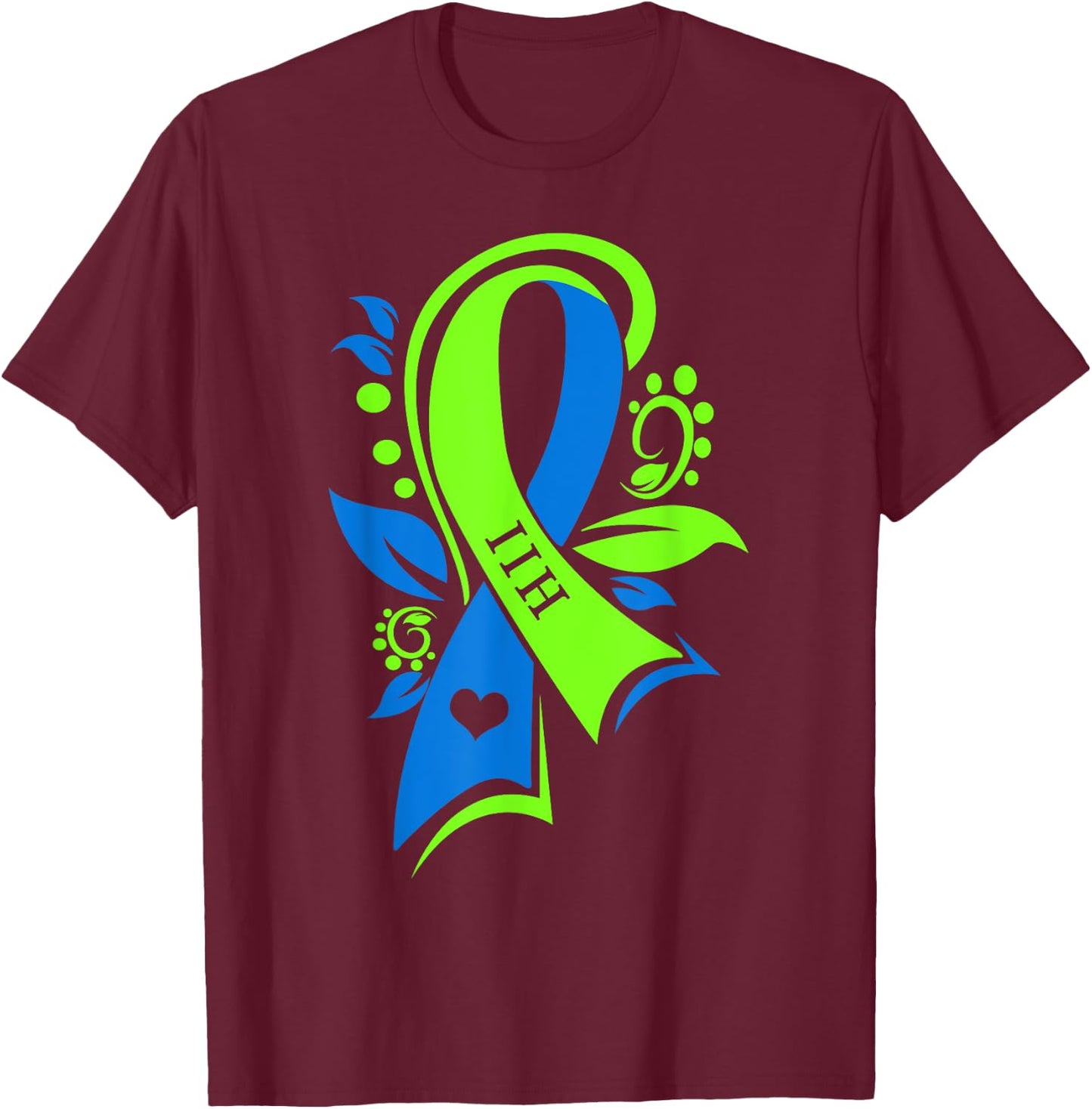 IIH Pseudotumor Cerebri Idiopathic Intracranial Hypertension T-Shirt - T-Shirt | Maroon