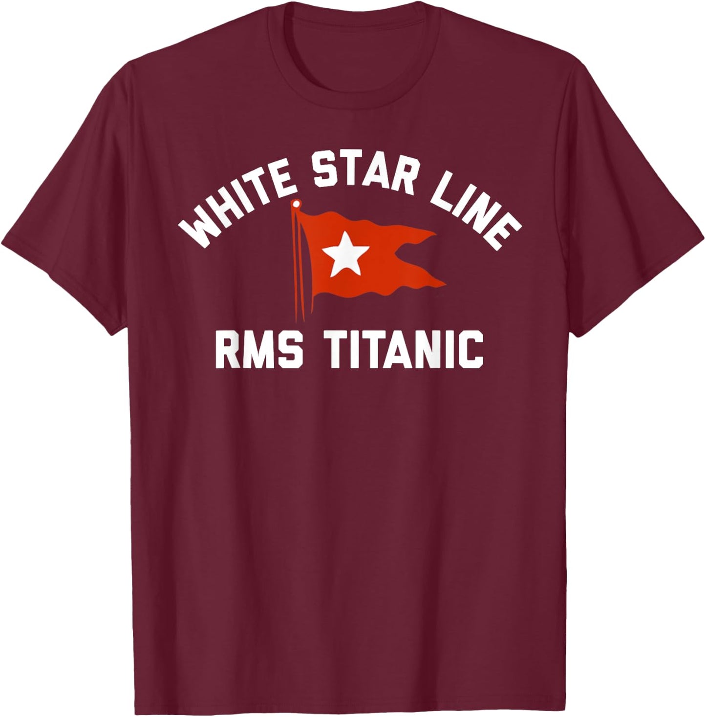 White Star Line Titanic T-Shirt - T-Shirt | Maroon