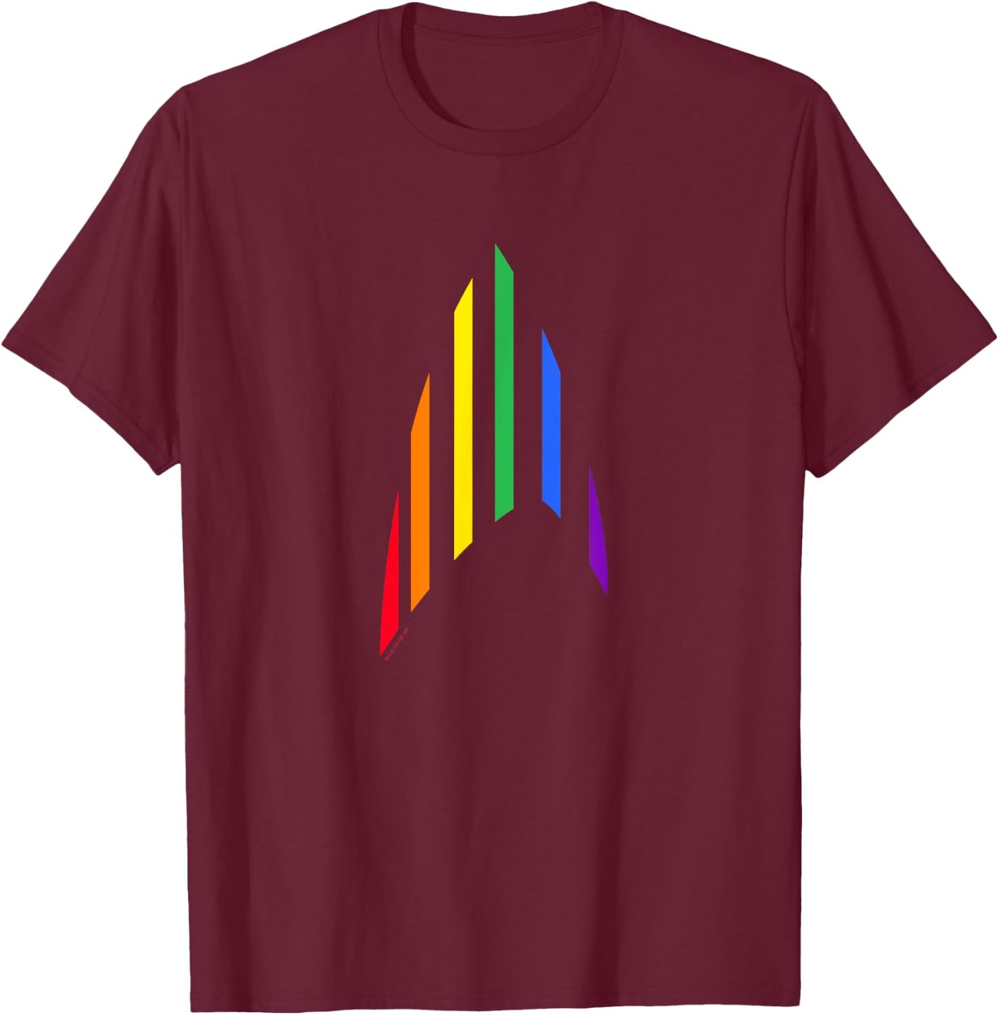 Star Trek: The Original Series Pride Rainbow Delta T-Shirt - T-Shirt | Maroon