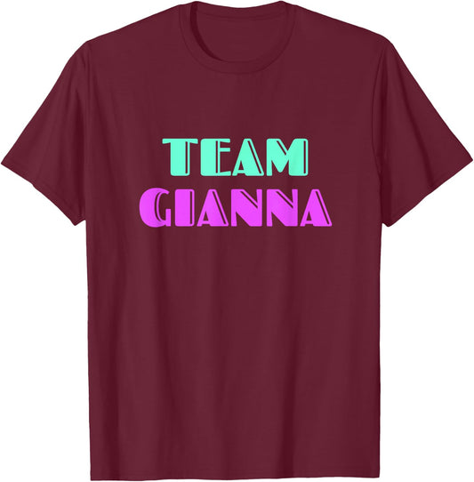 Cheer for Gianna, Show Support Be On Team Gianna | 90s Style T-Shirt - T-Shirt | Maroon