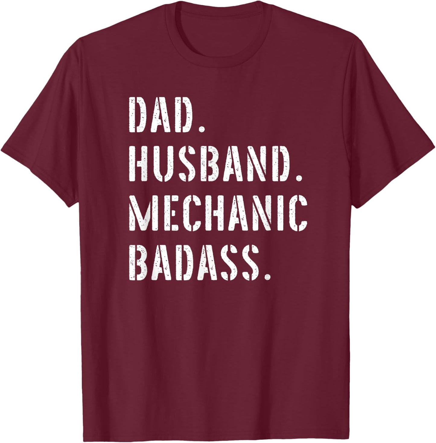 Car Mechanic Dad Gifts From Daughter Son Wife T-Shirt - T-Shirt | Maroon