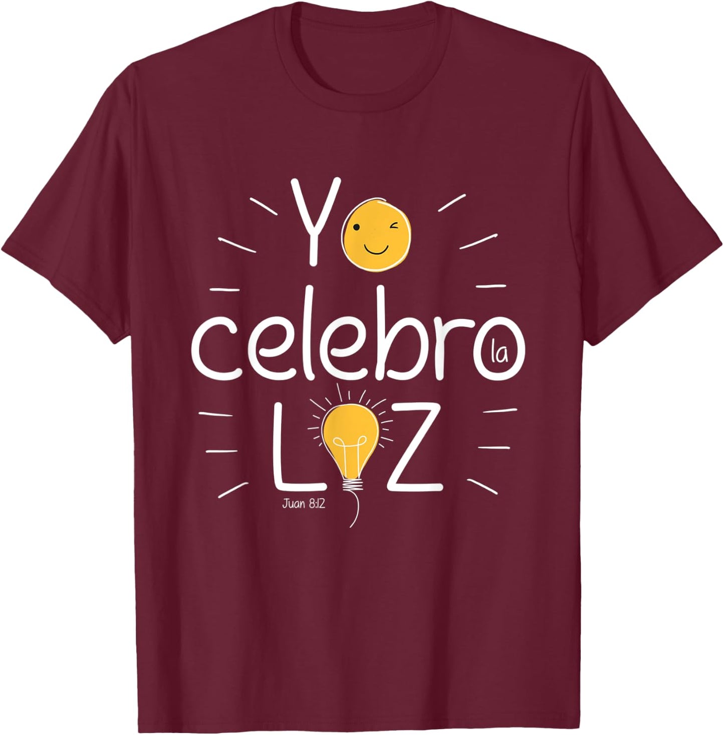 Christian Bible Verse Quote No Hallowen, yo Celebro la Luz! T-Shirt - T-Shirt | Maroon