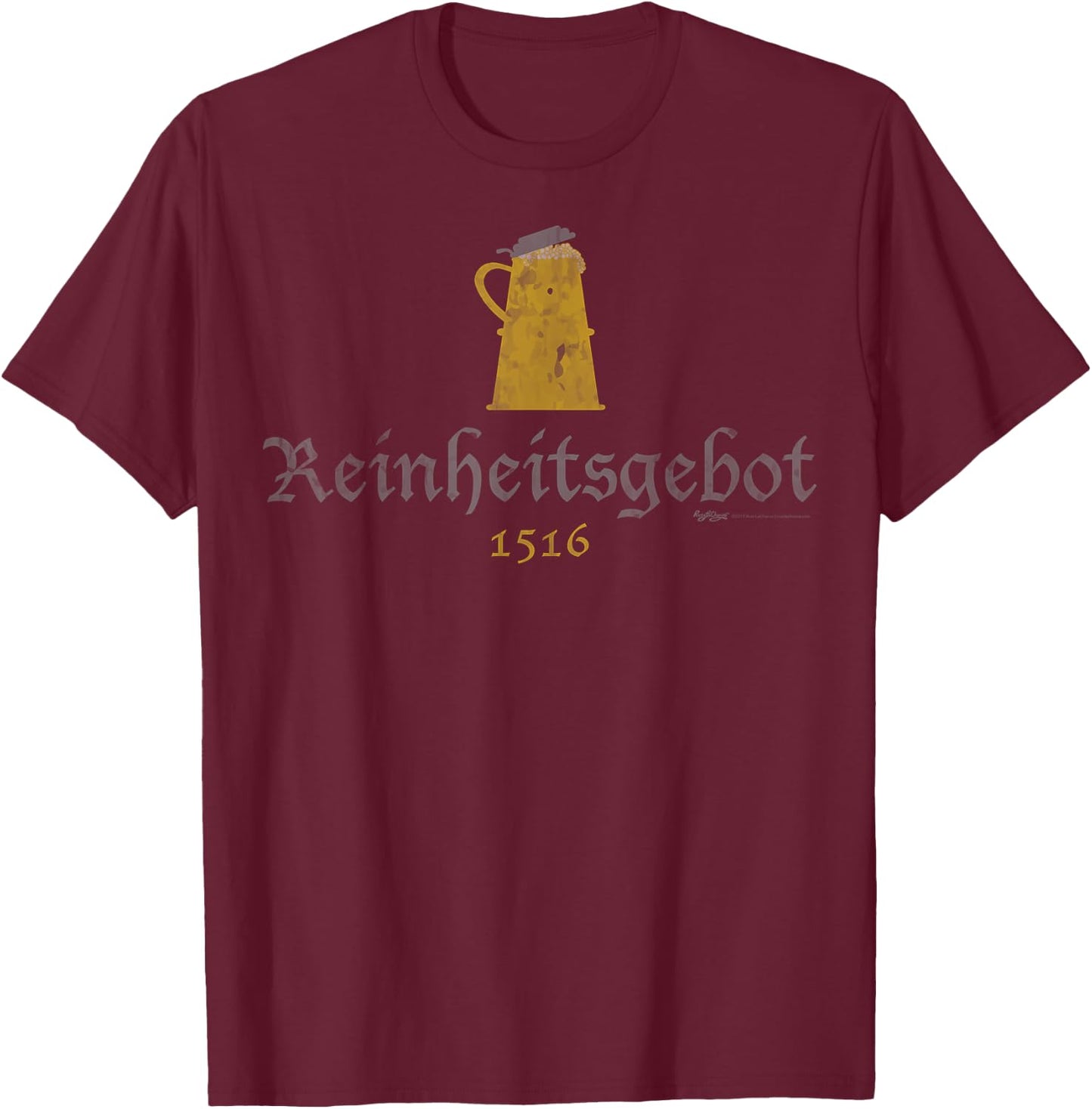 Vintage Reinheitsgebot 1516 Oktoberfest Munich Germany T-Shirt - T-Shirt | Maroon