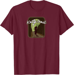 Katy Trail – Missouri, cycling T-Shirt - T-Shirt | Maroon
