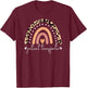 Patient Transporter Leopard Rainbow Nurse T-Shirt - T-Shirt | Maroon