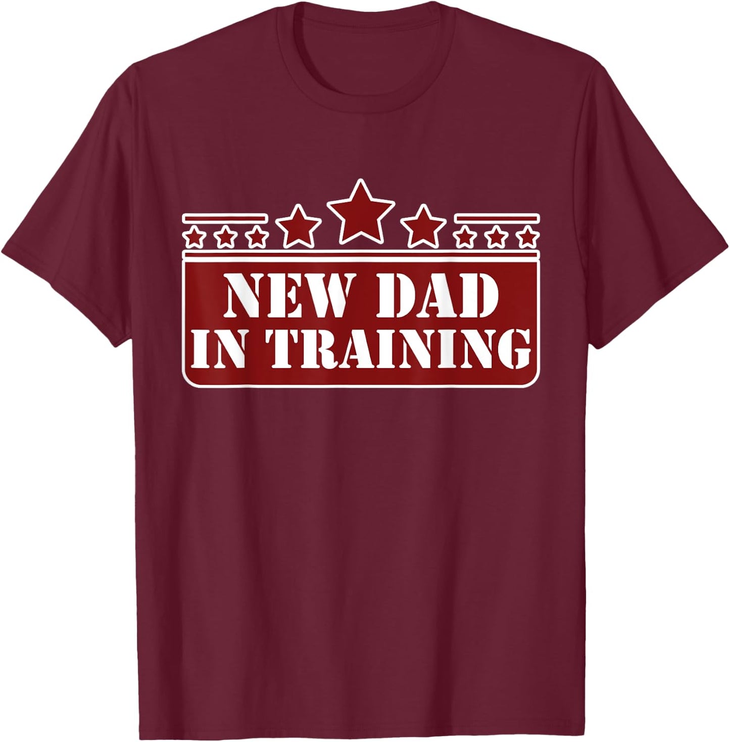 New Dad In Training T-Shirt - T-Shirt | Maroon