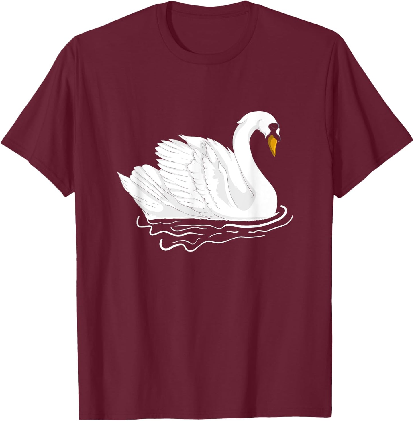 Cute Animal Lover Gift Pretty Bird Lake Beautiful Swan T-Shirt - T-Shirt | Maroon