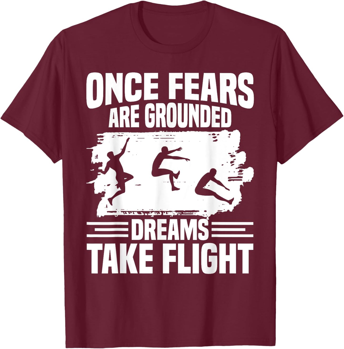 Triple Jumper Spikes Track & Field Spikes Triple Jump T-Shirt - T-Shirt | Maroon