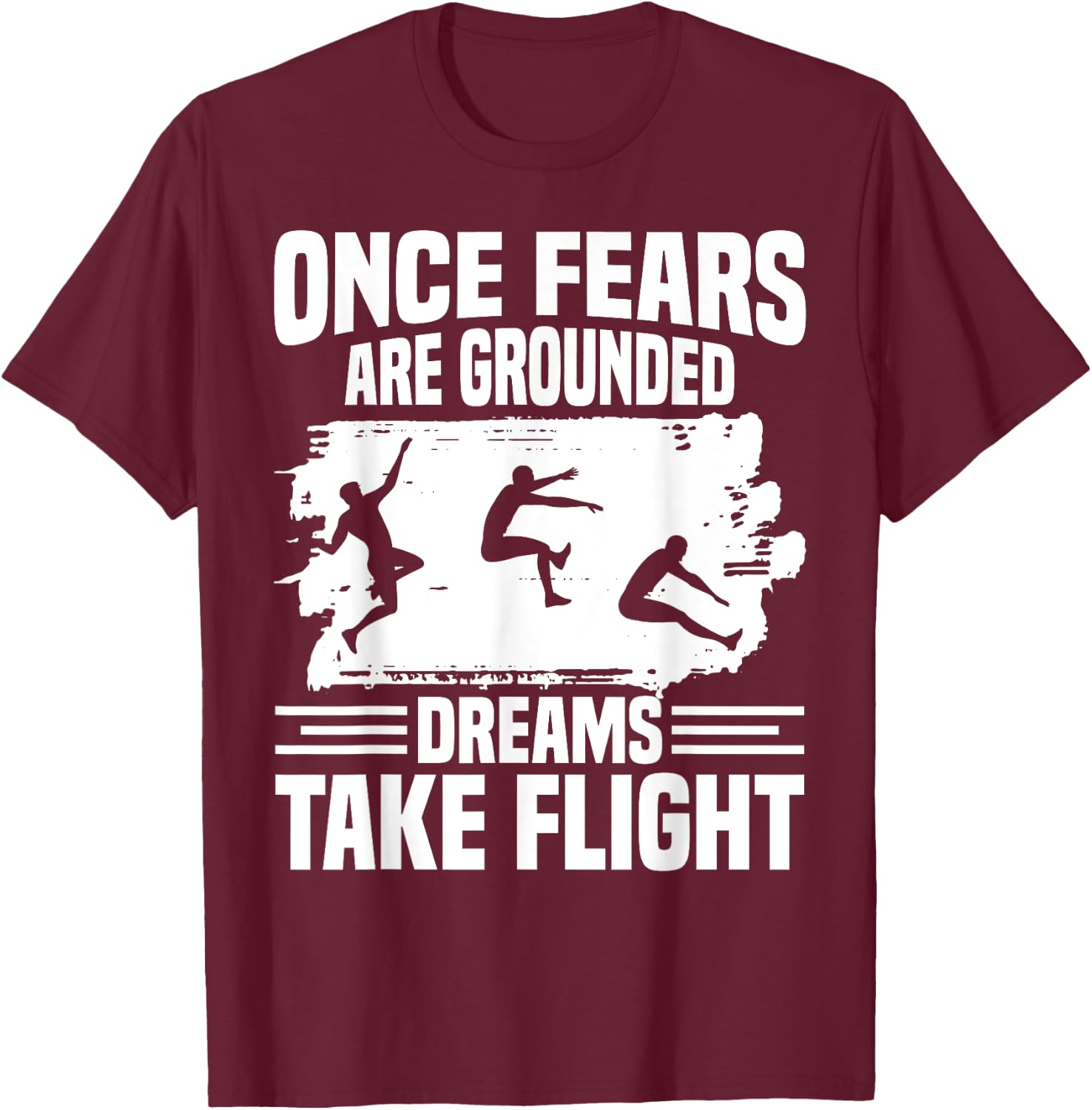 Triple Jumper Spikes Track & Field Spikes Triple Jump T-Shirt - T-Shirt | Maroon