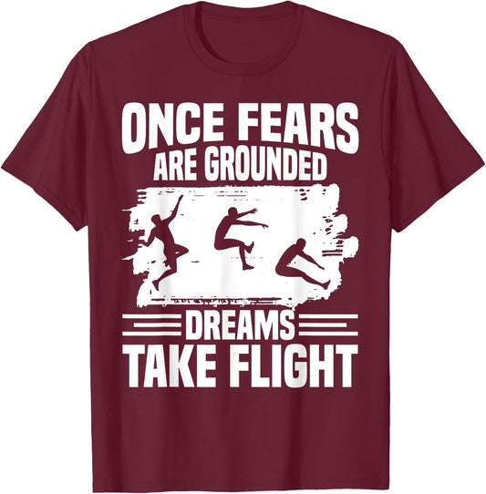 Triple Jumper Spikes Track & Field Spikes Triple Jump T-Shirt - T-Shirt | Maroon