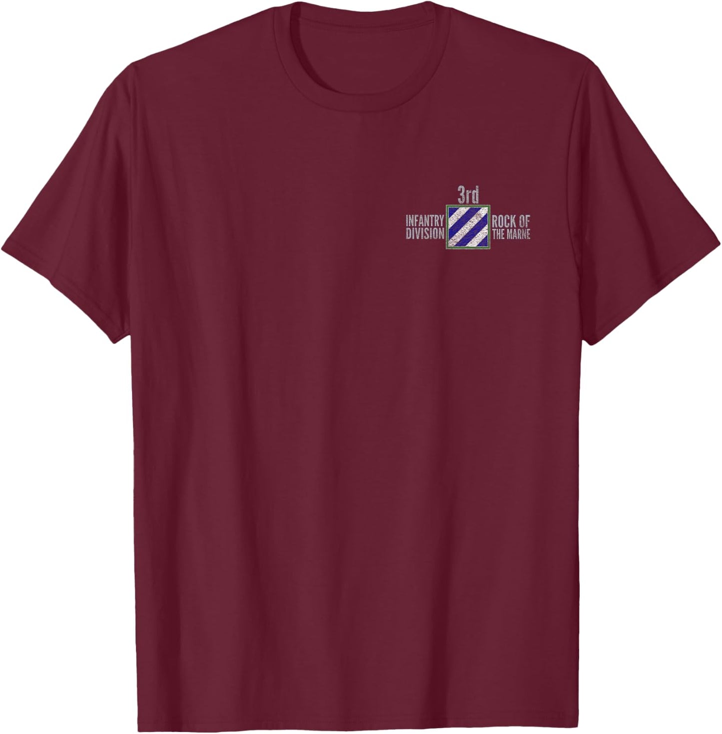 3rd Infantry Division United States Army Rock of the Marne T-Shirt - T-Shirt | Maroon