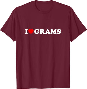 I Love Grams Shirt For Boy Girl Toddler Children Youth T-Shirt - T-Shirt | Maroon