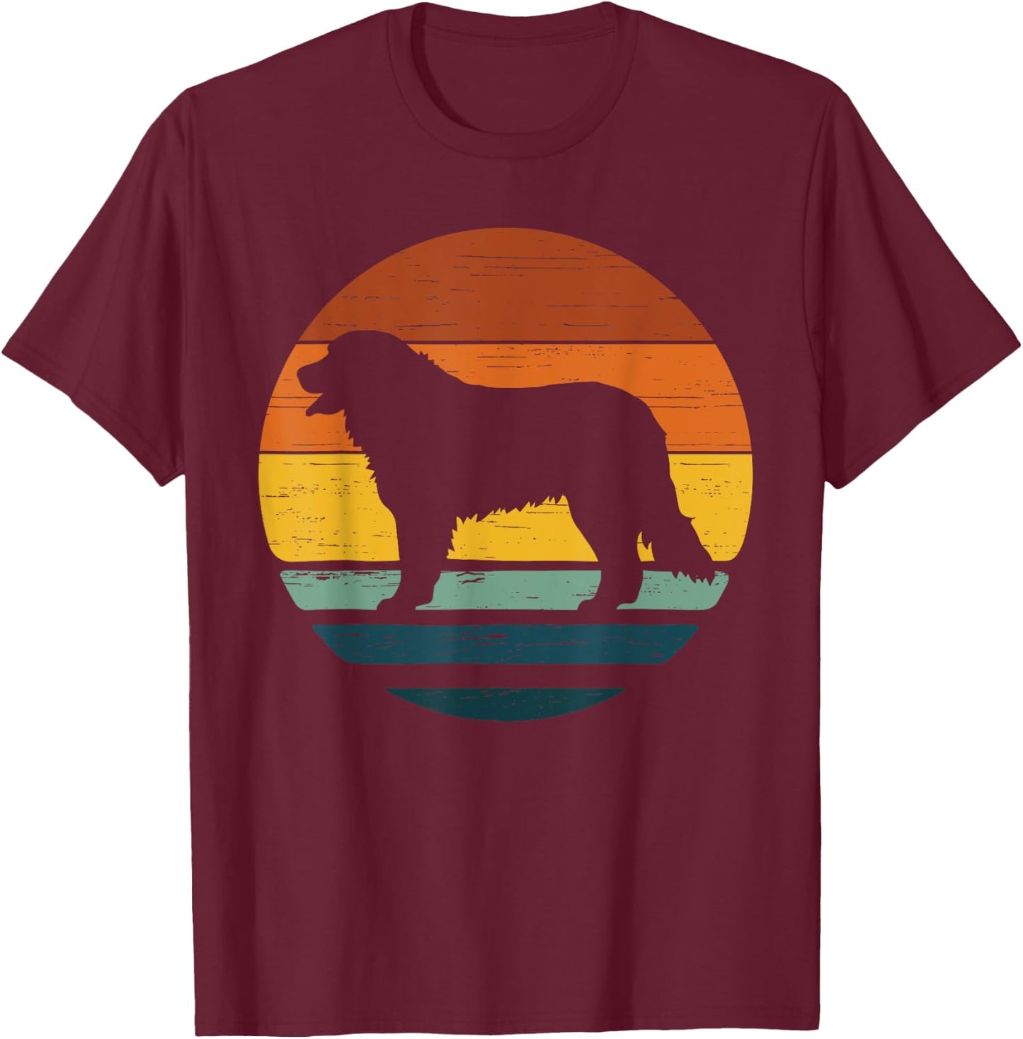 Golden Mountain Vintage Retro Mum Dad Dog Gift Men Women Kids T-Shirt - T-Shirt | Maroon