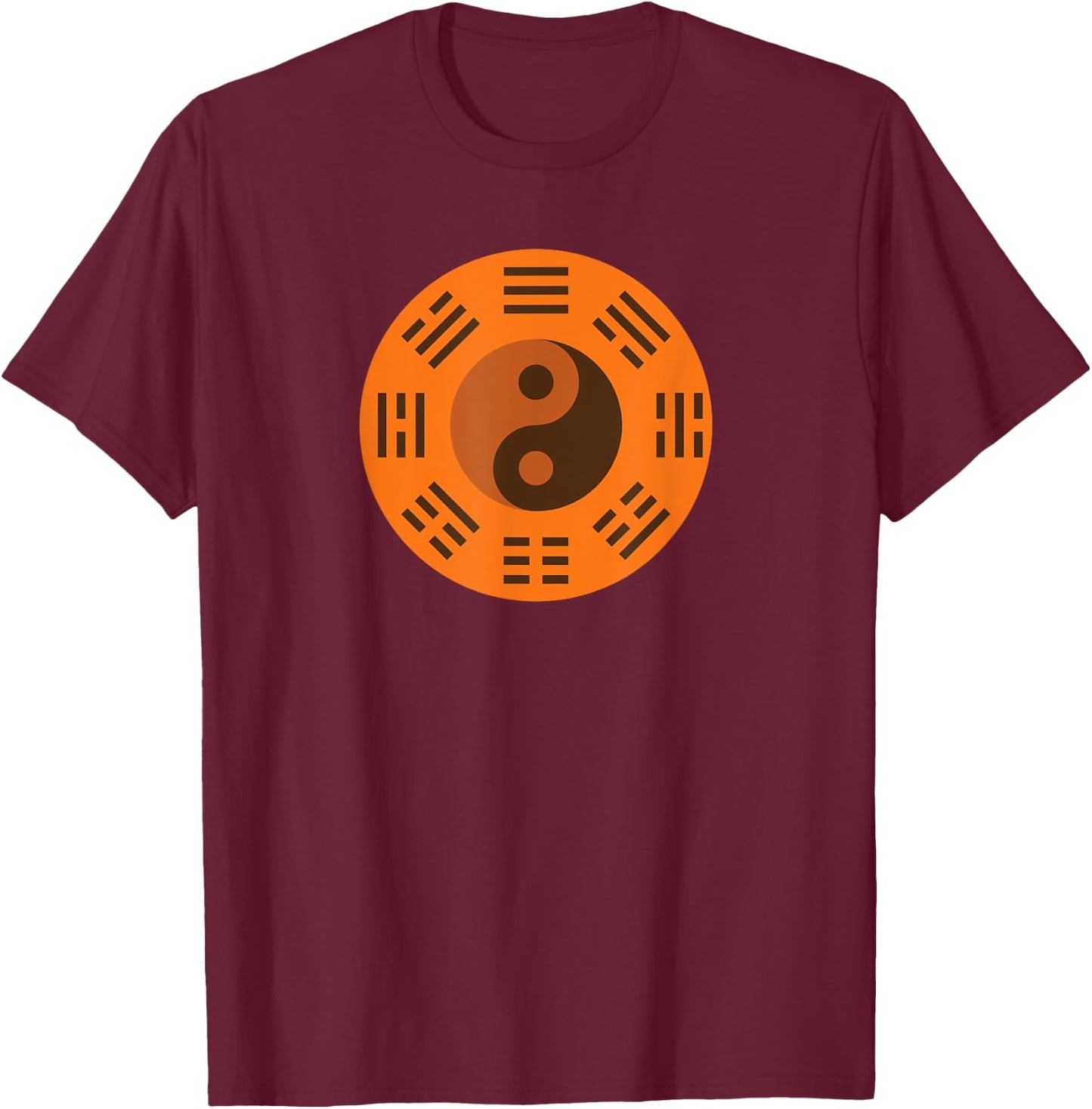 Chinese Bagua Eight Trigrams Earlier Later Heaven T-Shirt - T-Shirt | Maroon