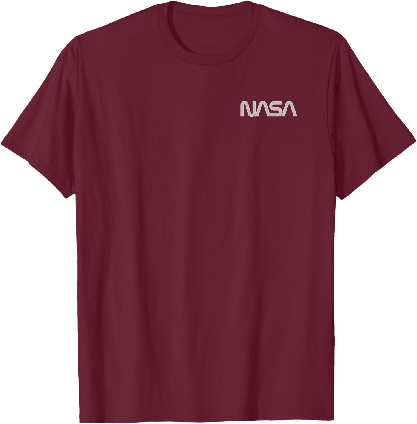 NASA Left Chest Simple Logo T-Shirt - T-Shirt | Maroon