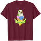 Funny Ice cream Monk Parakeet, I scream Green quaker parrot Women Kids T-Shirt - T-Shirt | Maroon