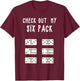 Funny Check out My Six Pack Funny Gift Dominoes Lover T-Shirt - T-Shirt | Maroon