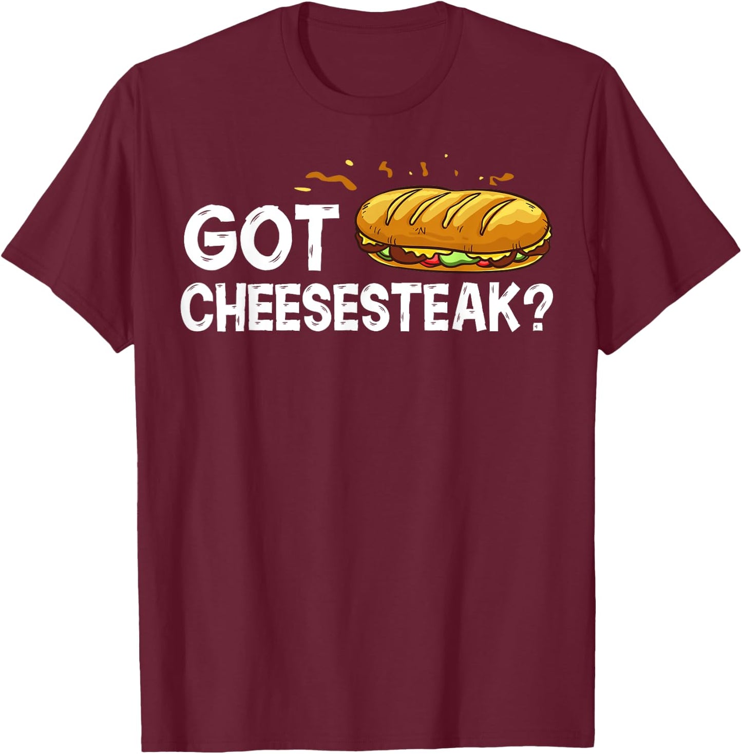 Philly Cheesesteak Gift Philadelphia Sandwich T-Shirt - T-Shirt | Maroon