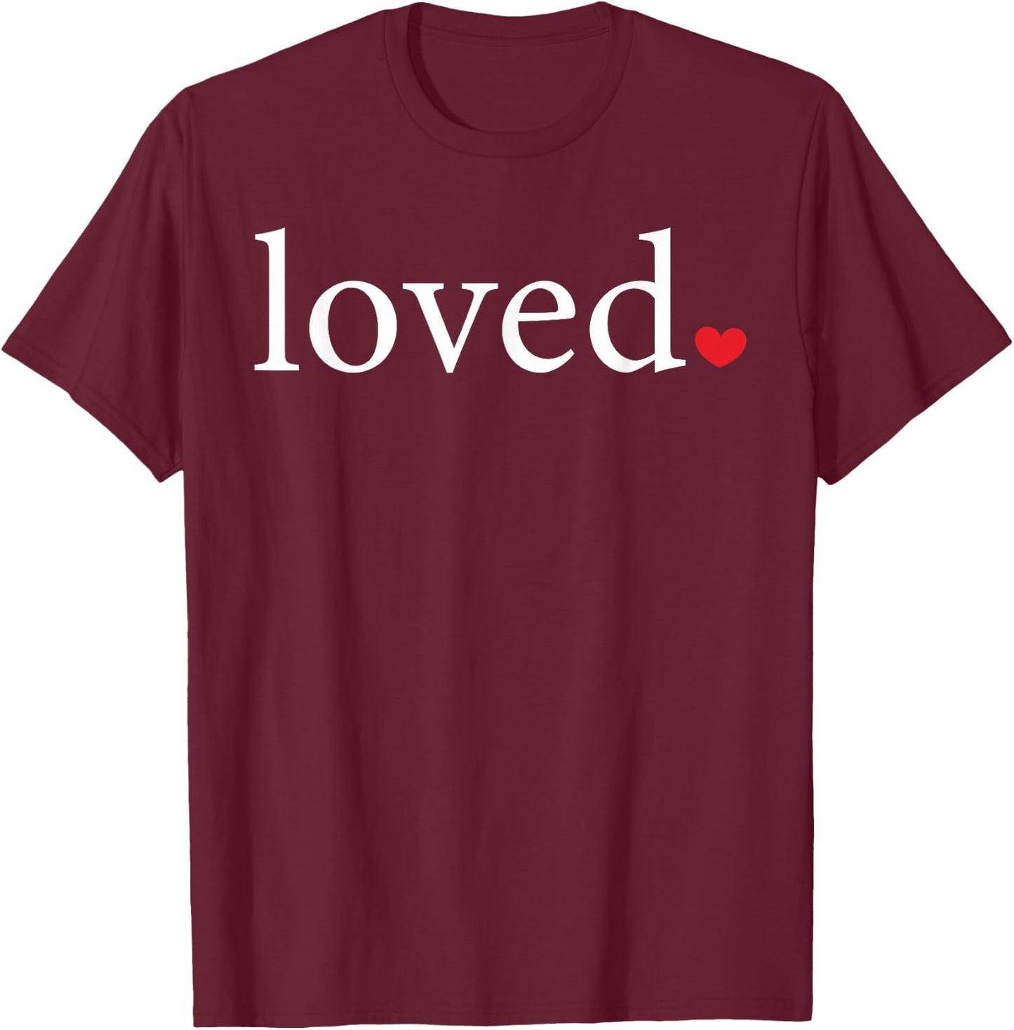 Simply Loved Statement Heart Valentine Affection Adult Kids T-Shirt - T-Shirt | Maroon