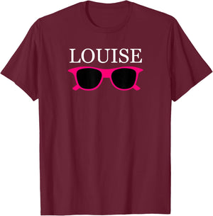 Louise Pink Glasses Cute Matching Best Friends T-Shirt - T-Shirt | Maroon