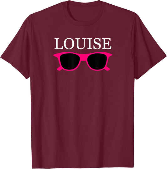 Louise Pink Glasses Cute Matching Best Friends T-Shirt - T-Shirt | Maroon