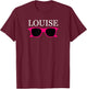 Louise Pink Glasses Cute Matching Best Friends T-Shirt - T-Shirt | Maroon