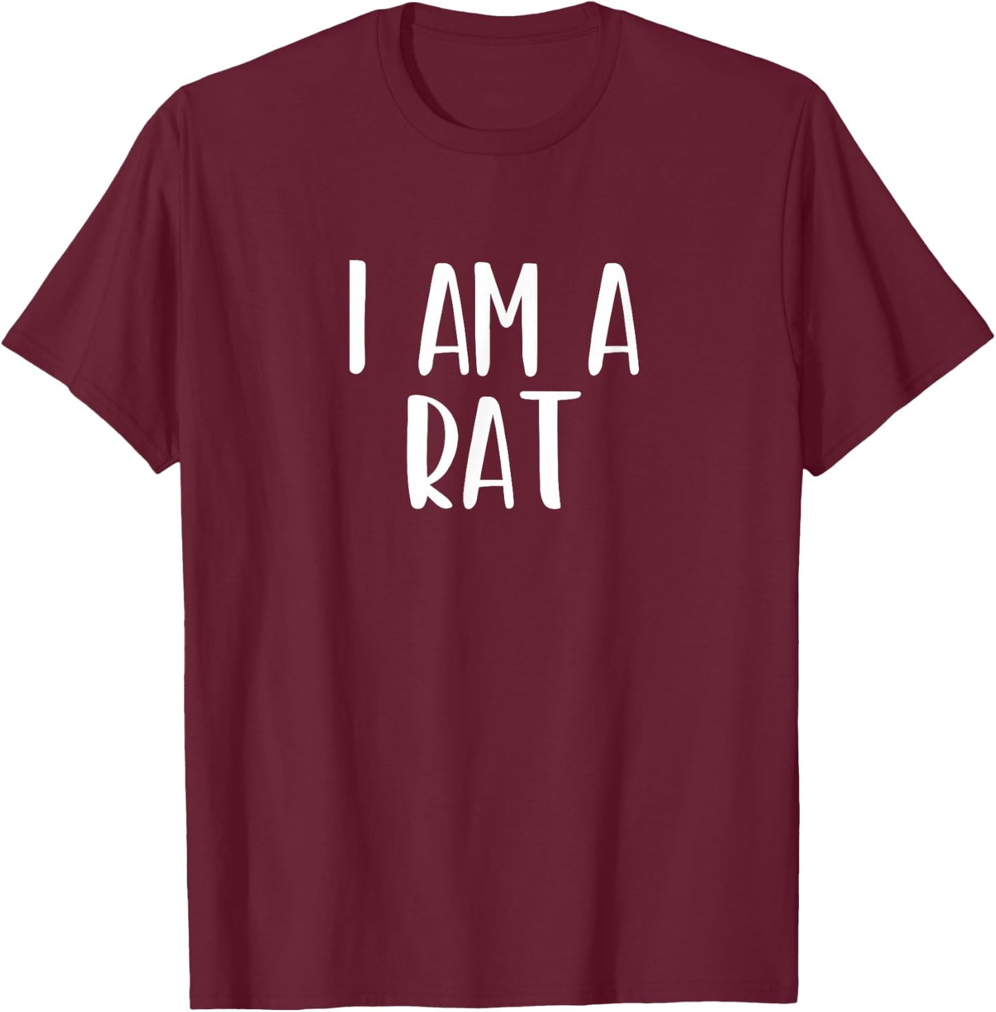 I Am A Rat Halloween I'm Simple Costume Lazy T-Shirt - T-Shirt | Maroon