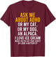 Funny Ask Me About ADHD Autism Mental Health Awareness Gift T-Shirt - T-Shirt | Maroon
