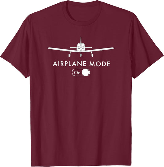 Airplane Mode On Piper T-Shirt - T-Shirt | Maroon