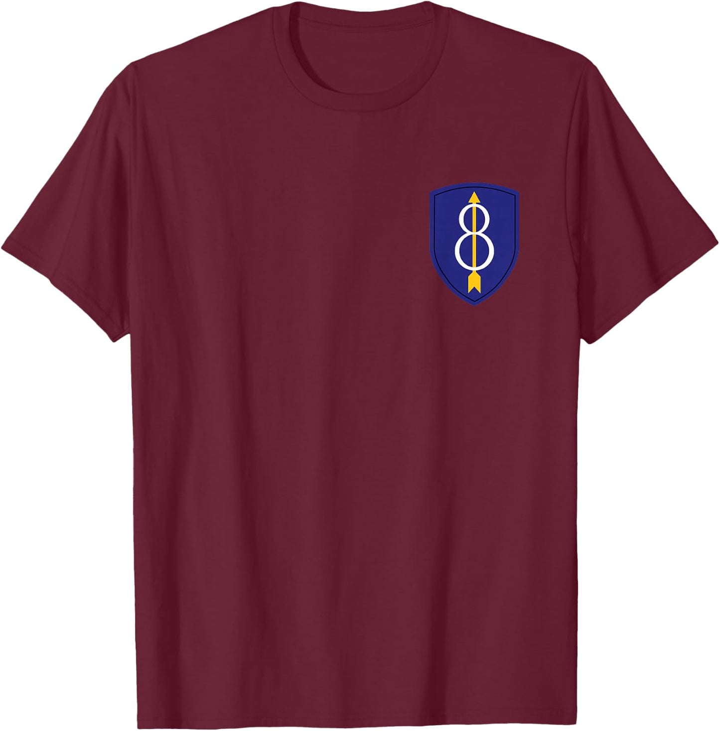 8th Infantry Division United States Army T-Shirt - T-Shirt | Maroon