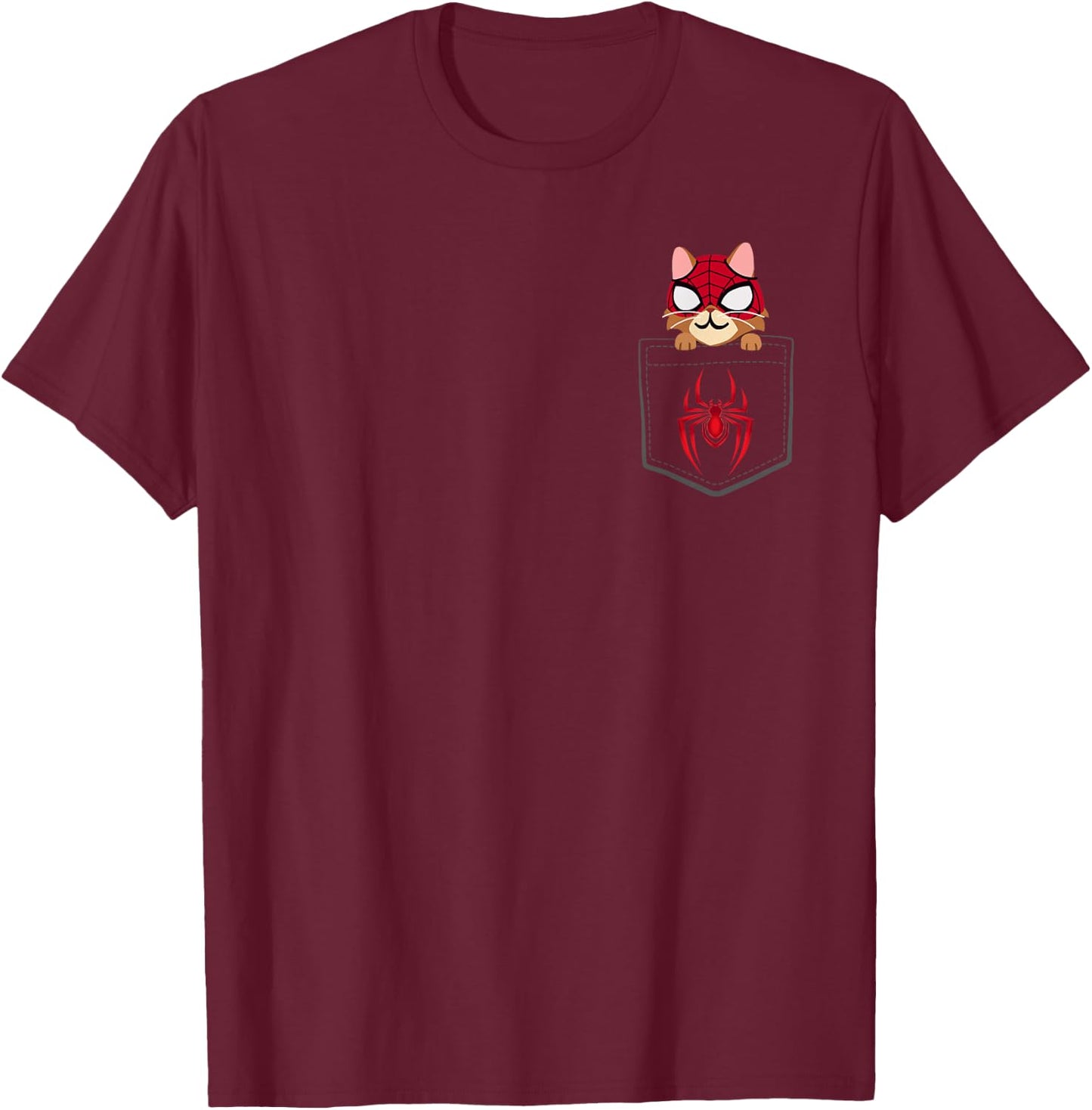 Marvel Spider-Man Miles Morales Game Spider-Cat T-Shirt - T-Shirt | Maroon