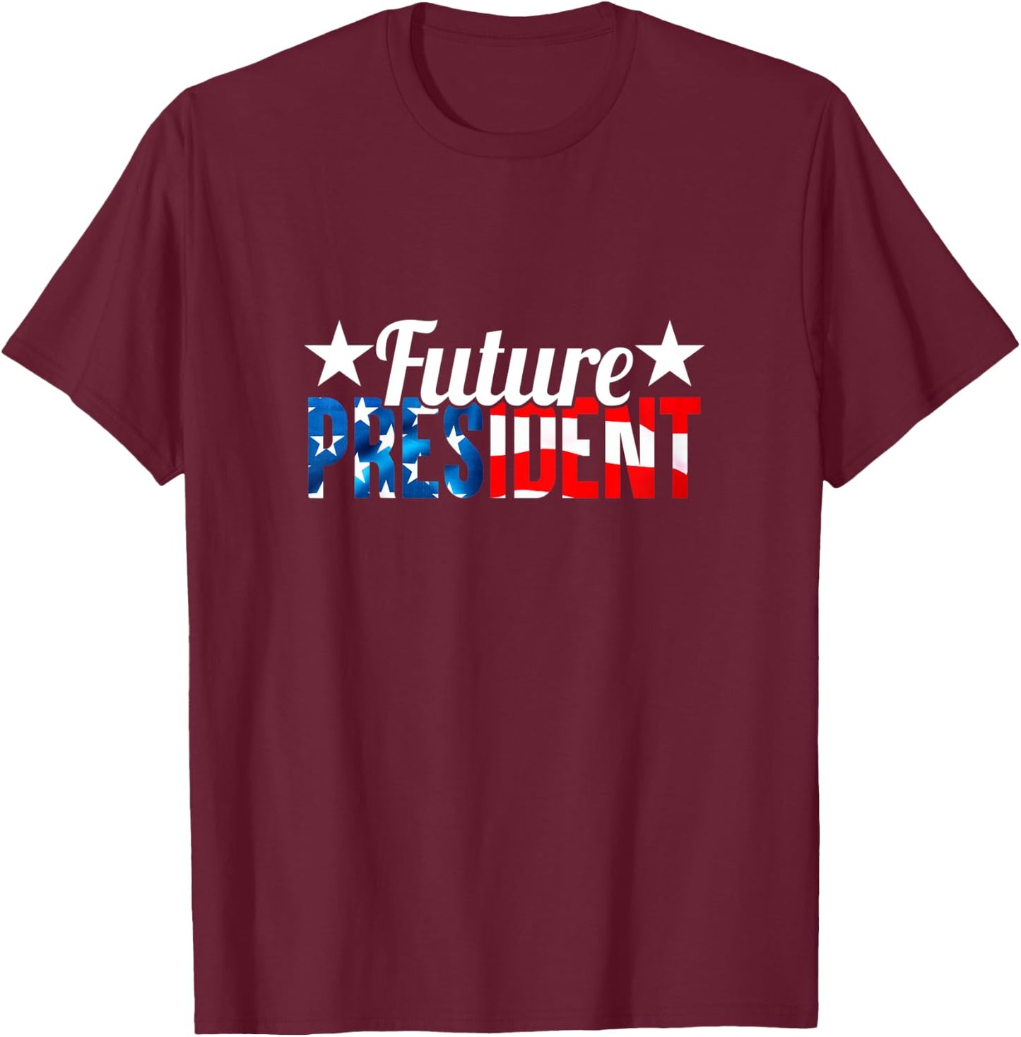 Kids Future President Shirt for Kids Boys Girls Children US Flag T-Shirt - T-Shirt | Maroon