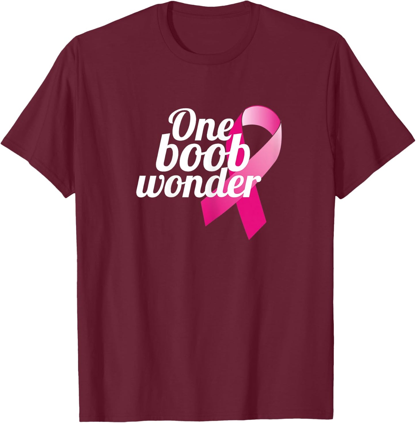 Funny Breast Cancer Mastectomy Recovery Design T-Shirt - T-Shirt | Maroon