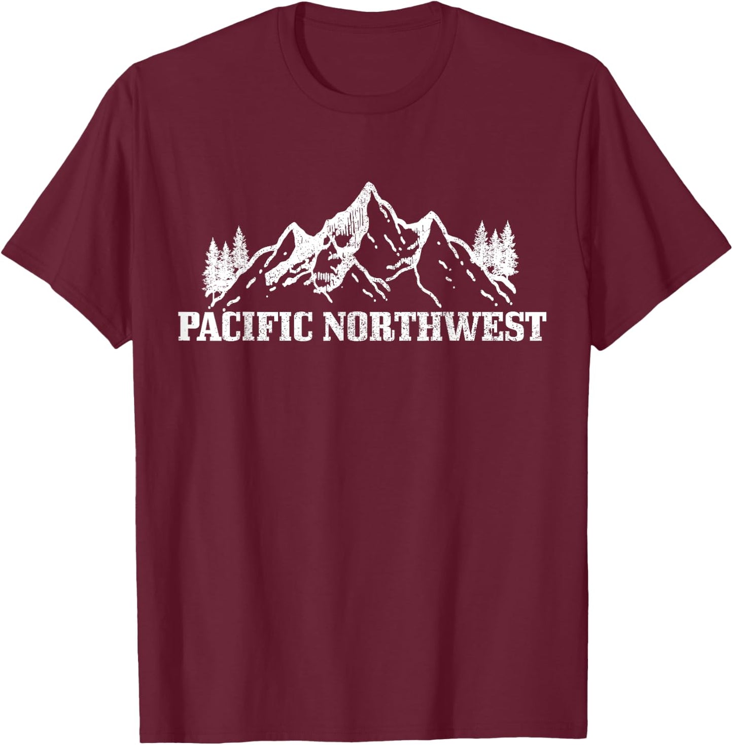 Pacific Northwest PNW Oregon Washington USA America Souvenir T-Shirt - T-Shirt | Maroon