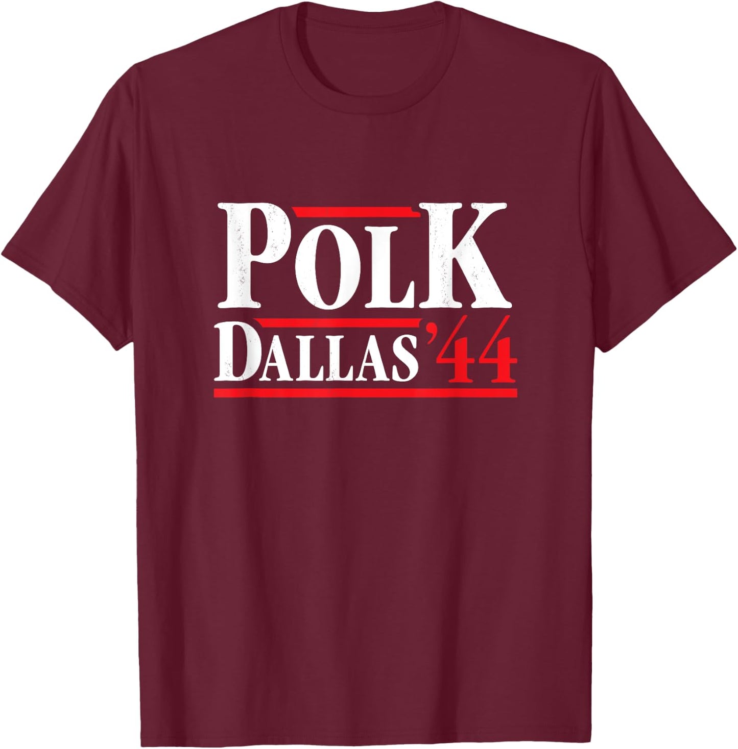 President James Polk 1844 - Retro 4th of July T-Shirt - T-Shirt | Maroon