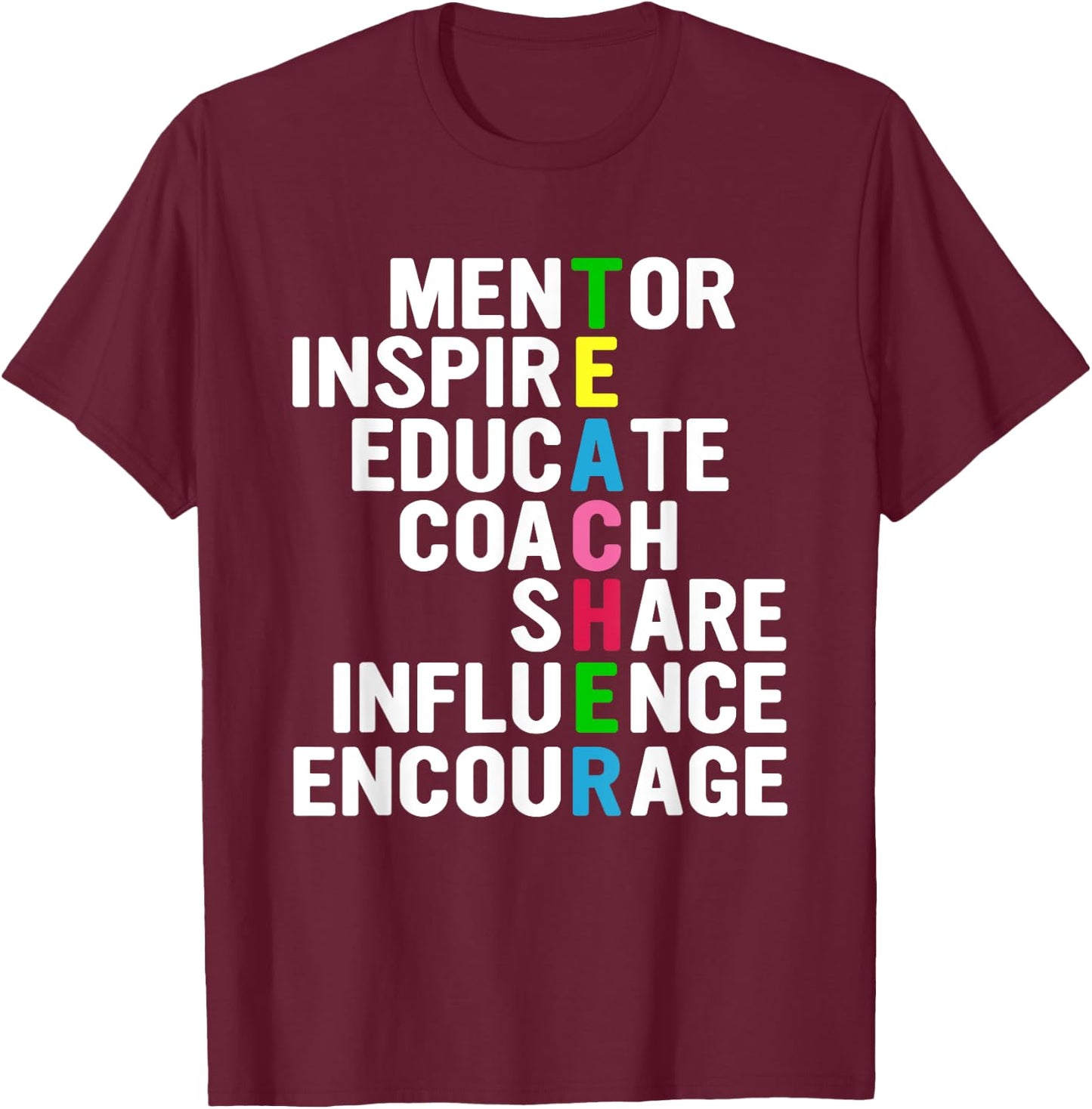 Teacher Art Men Women Funny School Teachers T-Shirt - T-Shirt | Maroon