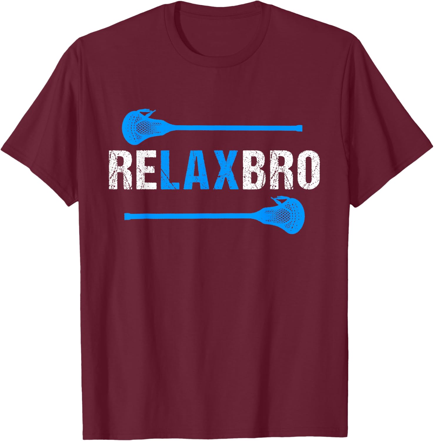 Cool LAX Lacrosse Shirt for Boy Men T-Shirt - T-Shirt | Maroon