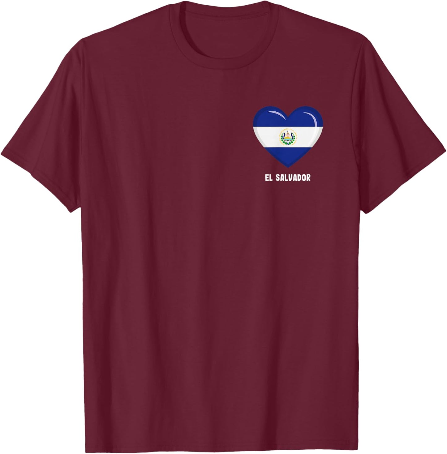 El Salvador Flag Shirt | Salvadoran T-Shirt - T-Shirt | Maroon